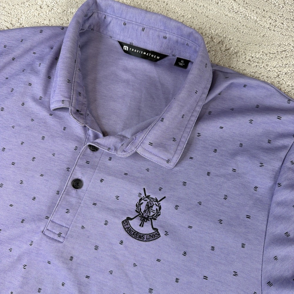 Men's Travis Mathew XL St. Andrew's Links Golf Polo Shirt